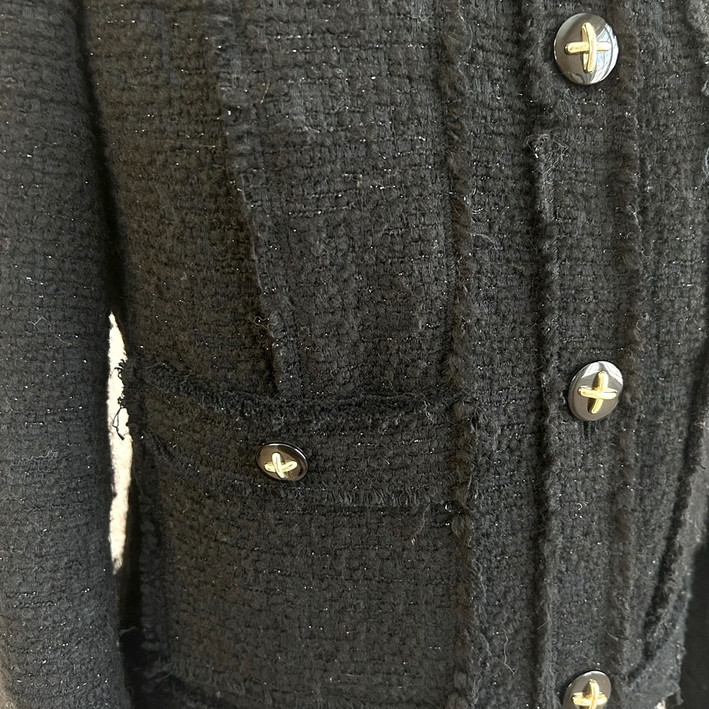 Rebecca Taylor Women's Black Tweed Jacket - Picture 6 of 7